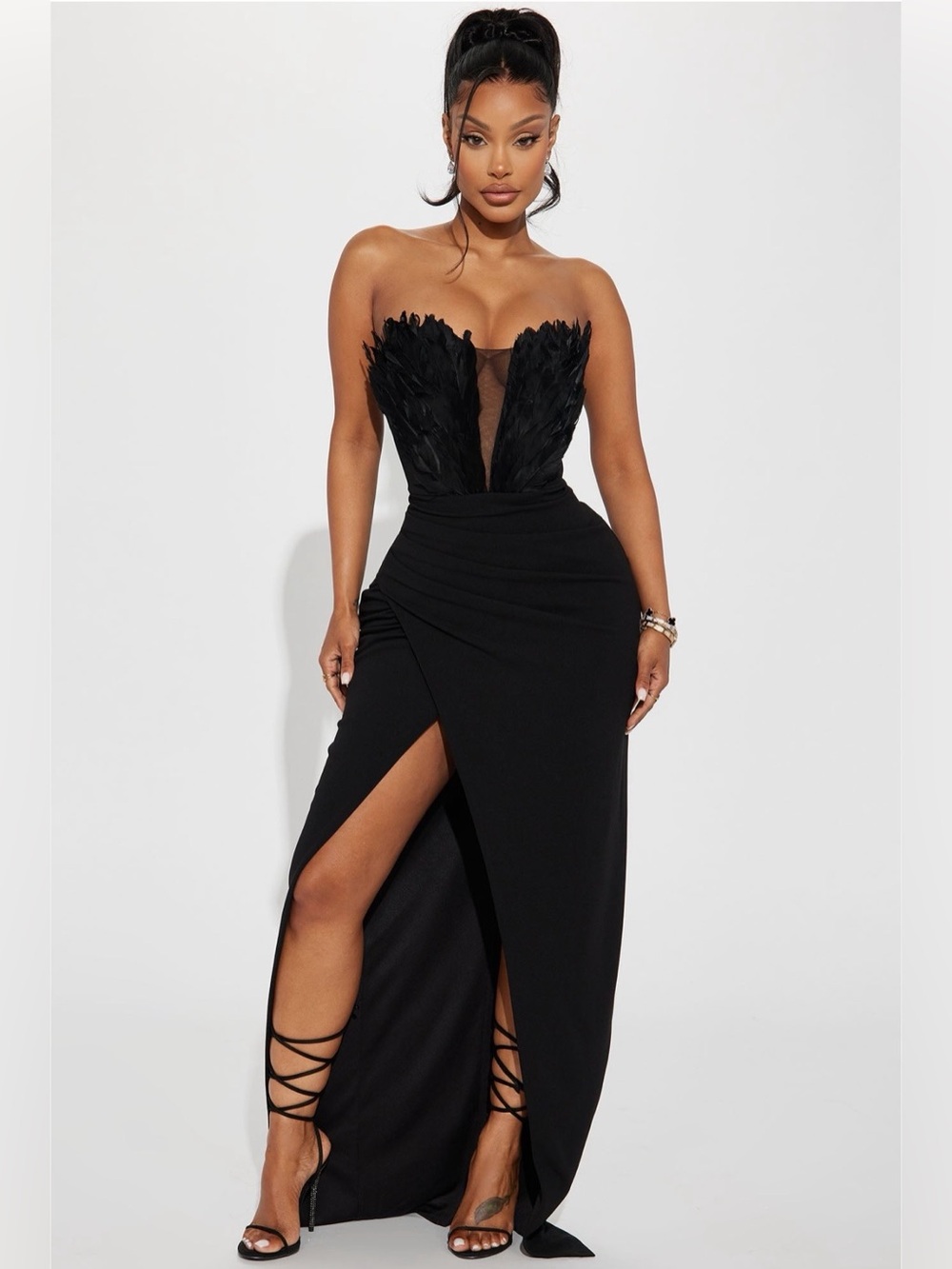 Black Feather Gown 1X